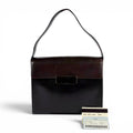 Prada Leather Shoulder Bag Hobo Soho Dark Brown Vintage
