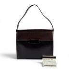 Prada Leather Shoulder Bag Hobo Soho Dark Brown Vintage