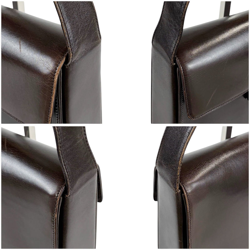 Prada Leather Shoulder Bag Hobo Soho Dark Brown Vintage — view 5