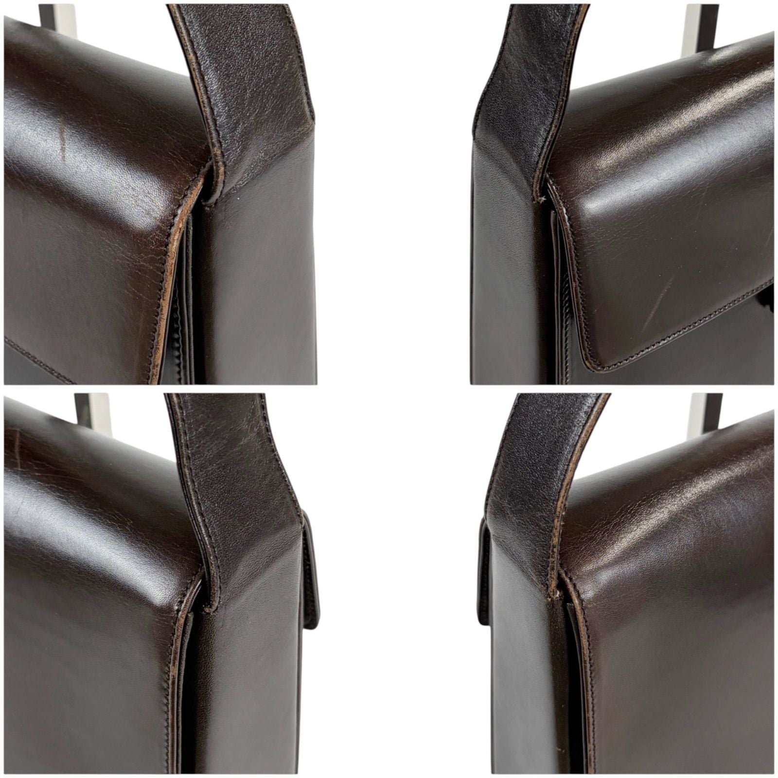 Prada Leather Shoulder Bag Hobo Soho Dark Brown Vintage — view 5