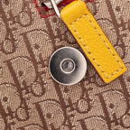 Dior Shoulder Bag Rasta Trotter Saddle Pocket Beige Multi Canvas Leather — view 6
