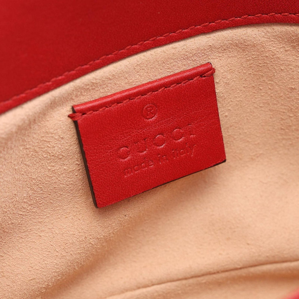 Gucci Shoulder Bag GG Marmont Super Red Leather Chain — view 4