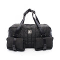 Chanel Boston Bag Choco Bar Sports Line Black Nylon