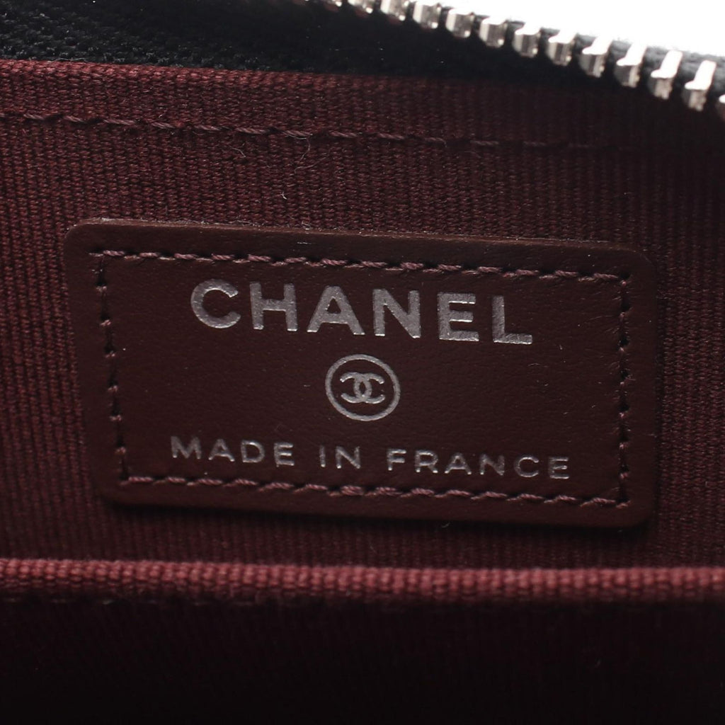 Chanel Coin Case Classic Zip Purse Quilted Black Caviar Leather — view 4