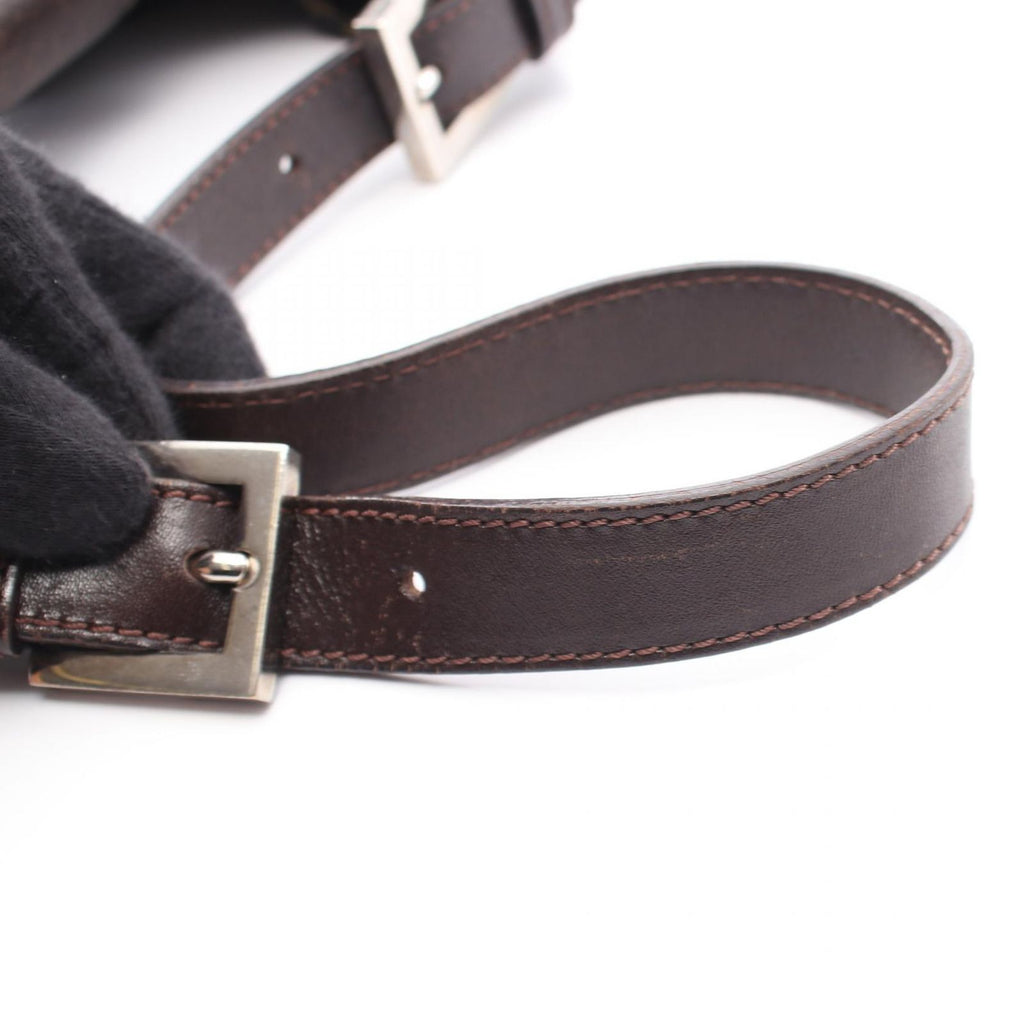 Fendi Shoulder Bag Zucca Brown Canvas Leather — view 9