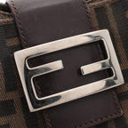 Fendi Shoulder Bag Zucca Brown Canvas Leather — view 5
