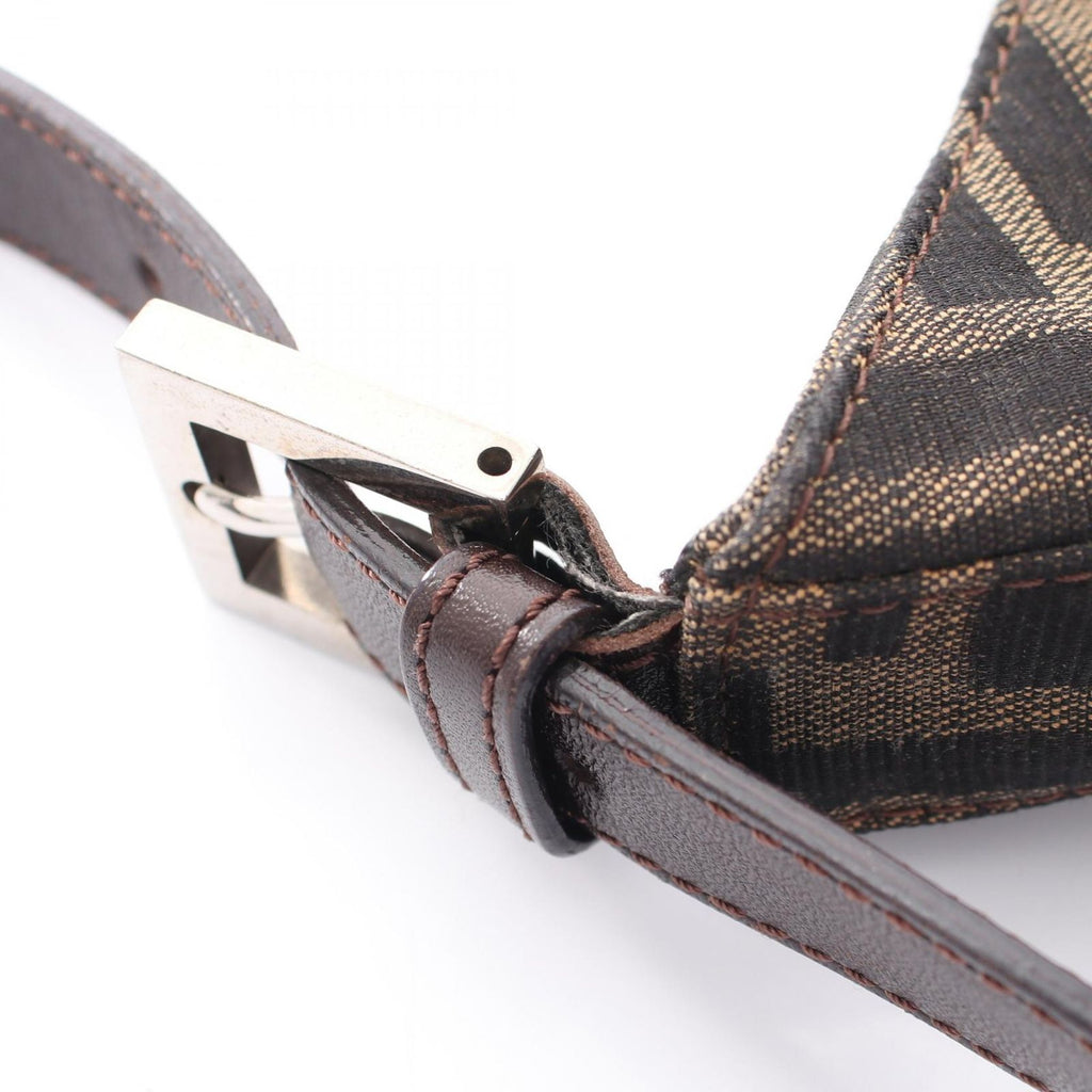 Fendi Shoulder Bag Zucca Brown Canvas Leather — view 7