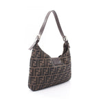 Fendi Shoulder Bag Zucca Brown Canvas Leather — view 2