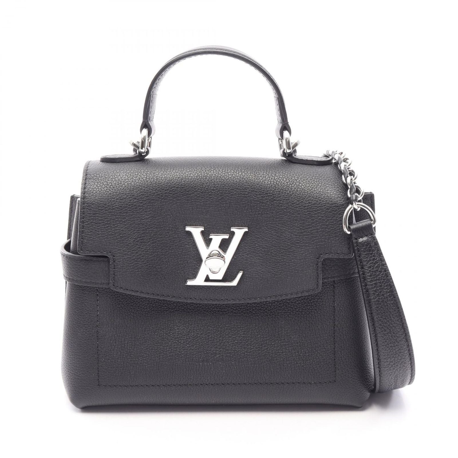 Louis Vuitton Handbag Lockme 2-Way Noir Leather Mini