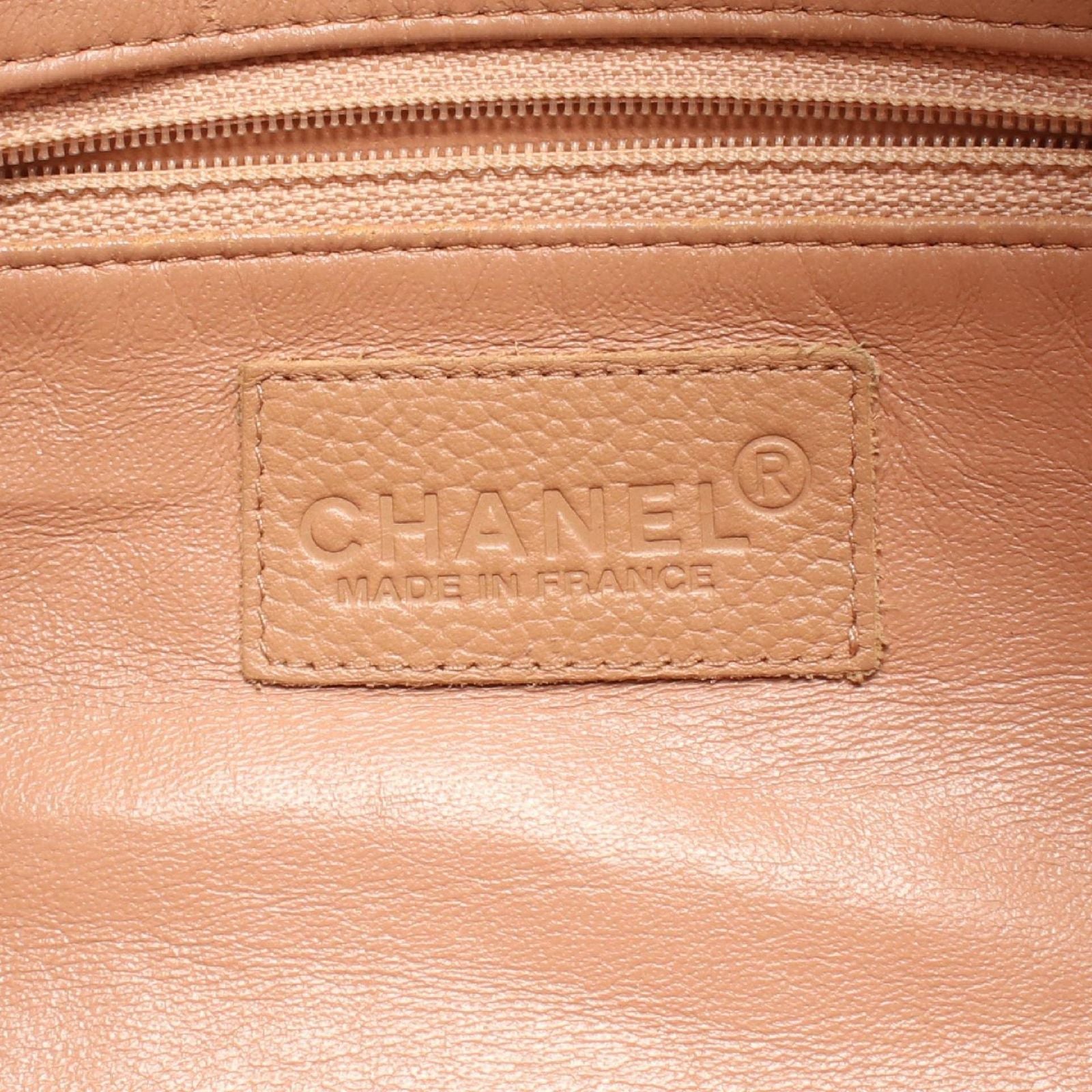 Chanel Tote Quilted Bowling Bag Camel Black Caviar Leather — view 4