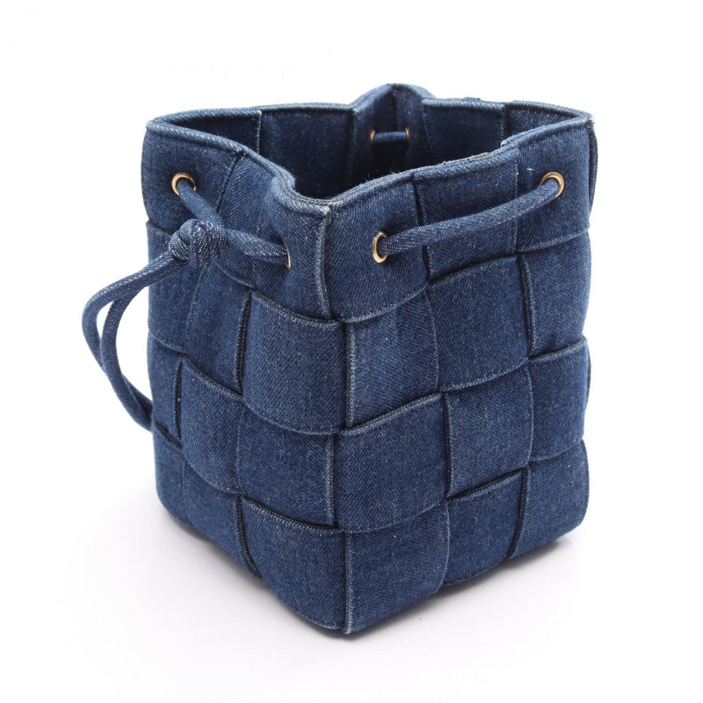 Bottega Veneta Shoulder Bag Small Cassette Navy Denim — view 2