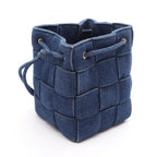 Bottega Veneta Shoulder Bag Small Cassette Navy Denim — view 2