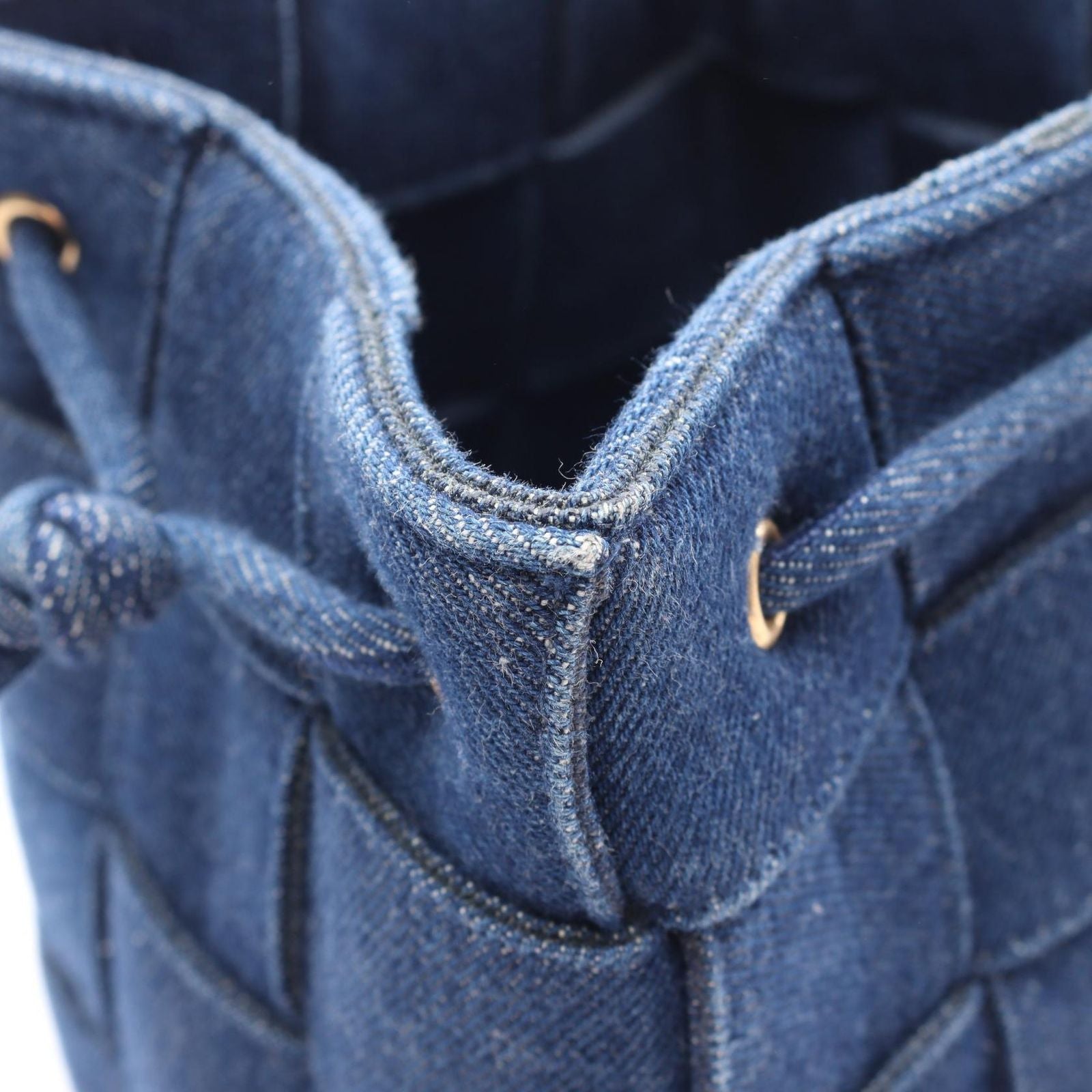 Bottega Veneta Shoulder Bag Small Cassette Navy Denim — view 6