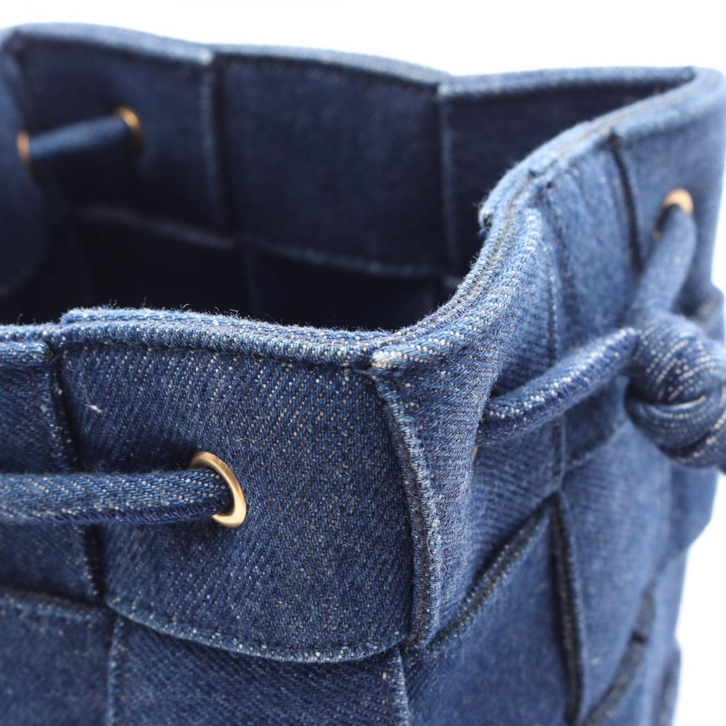 Bottega Veneta Shoulder Bag Small Cassette Navy Denim — view 5