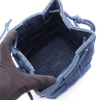 Bottega Veneta Shoulder Bag Small Cassette Navy Denim — view 3