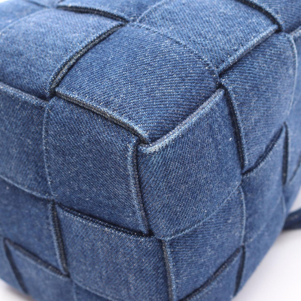 Bottega Veneta Shoulder Bag Small Cassette Navy Denim — view 7