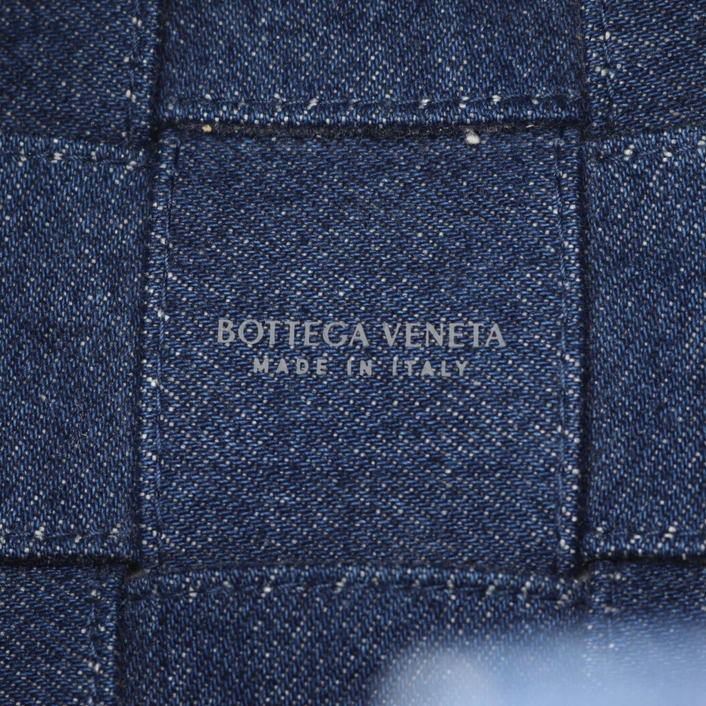 Bottega Veneta Shoulder Bag Small Cassette Navy Denim — view 4