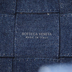 Bottega Veneta Shoulder Bag Small Cassette Navy Denim — view 4