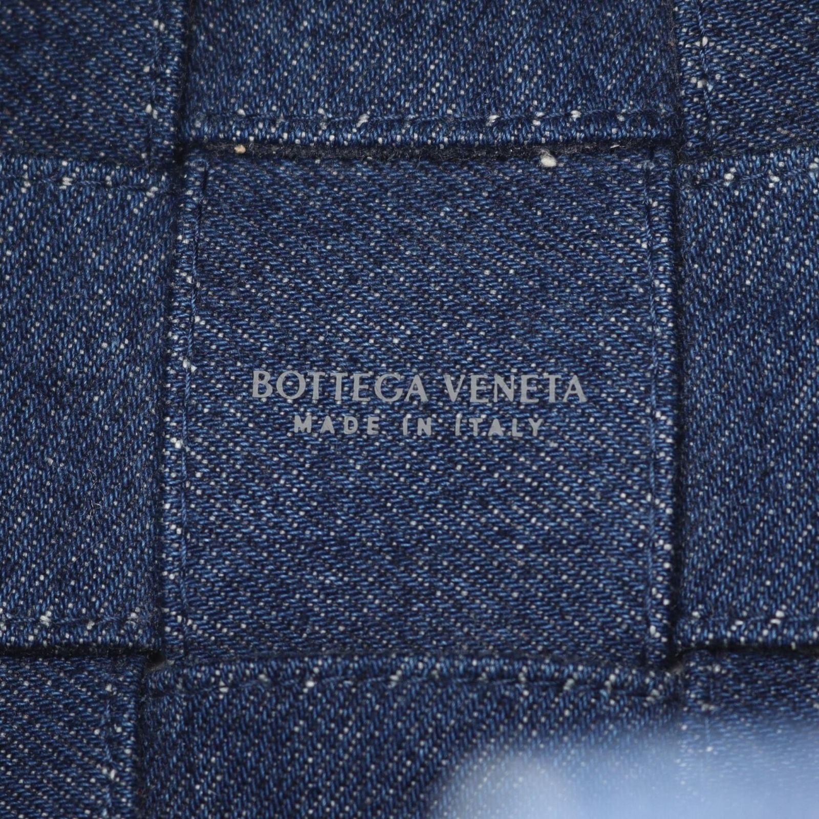 Bottega Veneta Shoulder Bag Small Cassette Navy Denim — view 4
