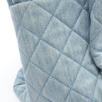 Chanel Shoulder Bag Quilted Drawstring Denim Blue — view 9
