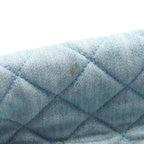Chanel Shoulder Bag Quilted Drawstring Denim Blue — view 6