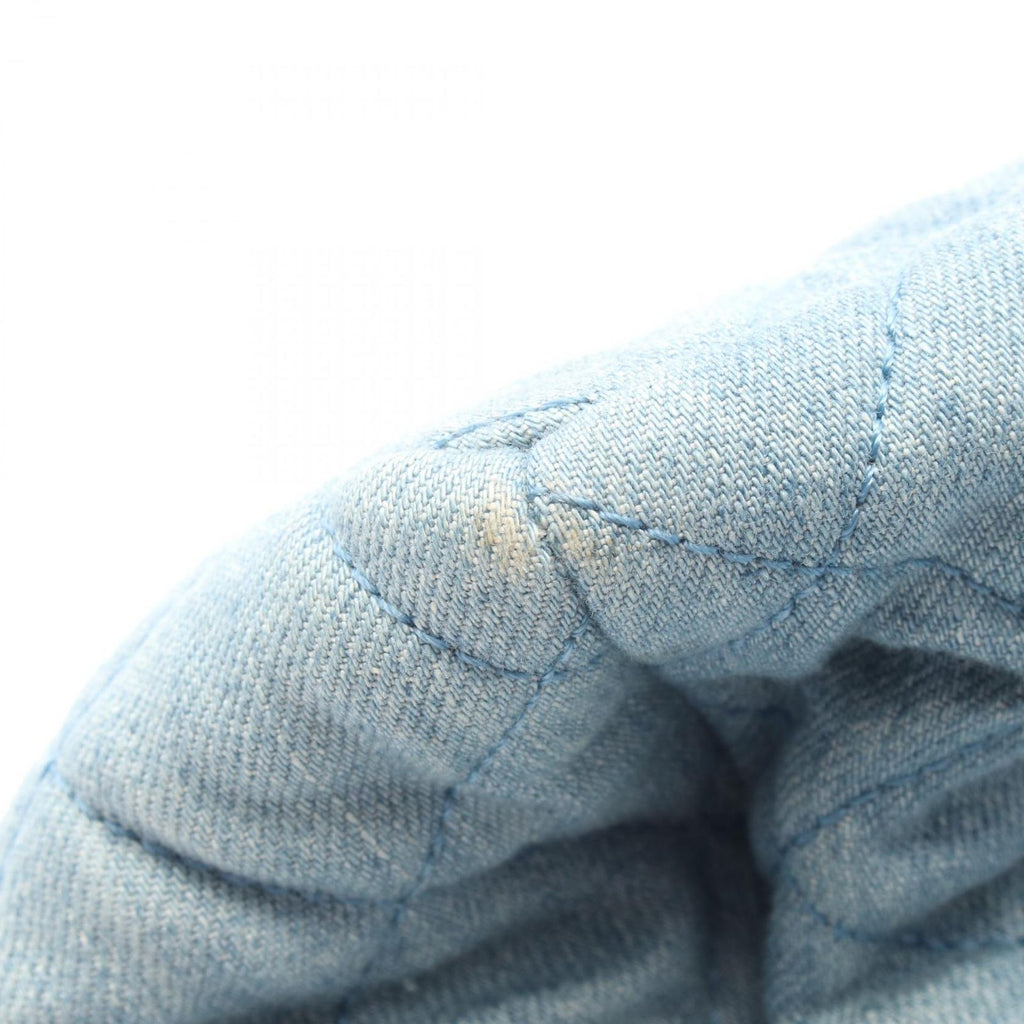Chanel Shoulder Bag Quilted Drawstring Denim Blue — view 7