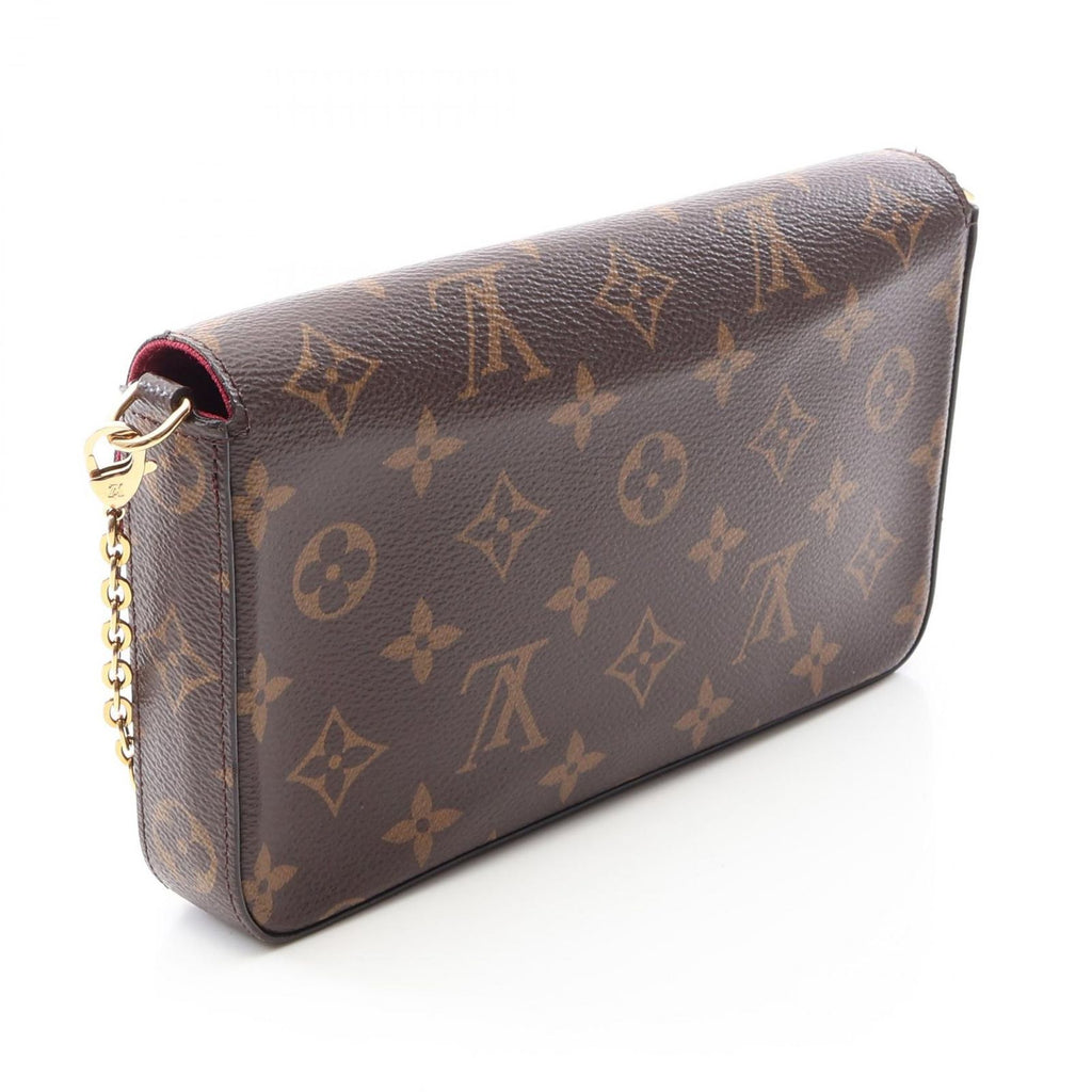 Louis Vuitton Shoulder Bag Pochette Monogram Fuchsia Canvas Leather Felicie — view 2