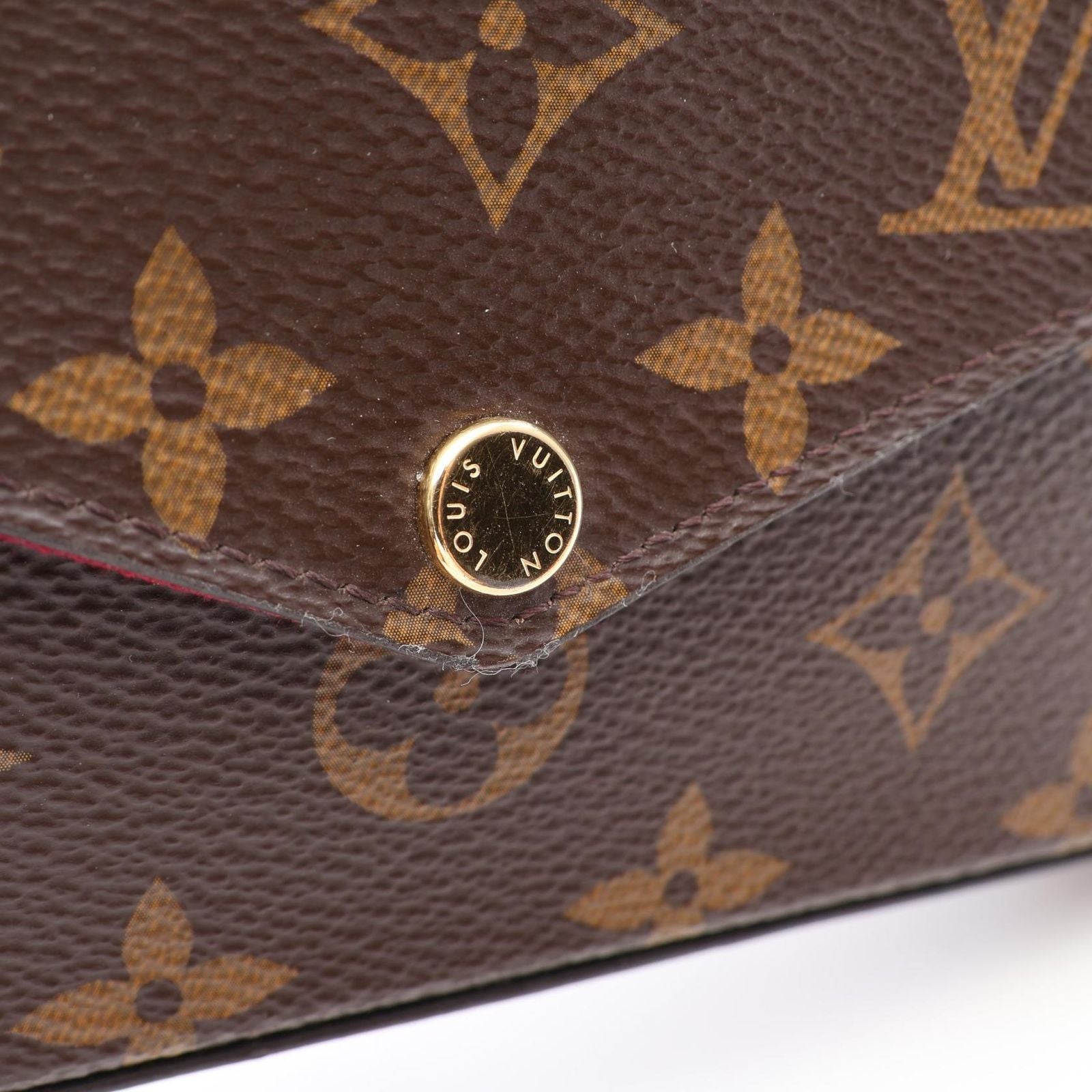 Louis Vuitton Shoulder Bag Pochette Monogram Fuchsia Canvas Leather Felicie — view 9
