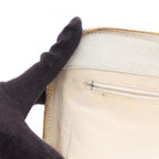 Chanel Tote Logo White Caviar Leather Chain — view 7