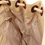 Chanel Backpack CC Logo Light Beige Caviar Leather — view 7