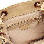 Chanel Backpack CC Logo Light Beige Caviar Leather — view 8