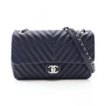 Chanel Shoulder Bag Chain Navy Lambskin