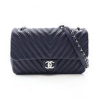 Chanel Shoulder Bag Chain Navy Lambskin
