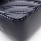 Chanel Shoulder Bag Chain Navy Lambskin — view 6