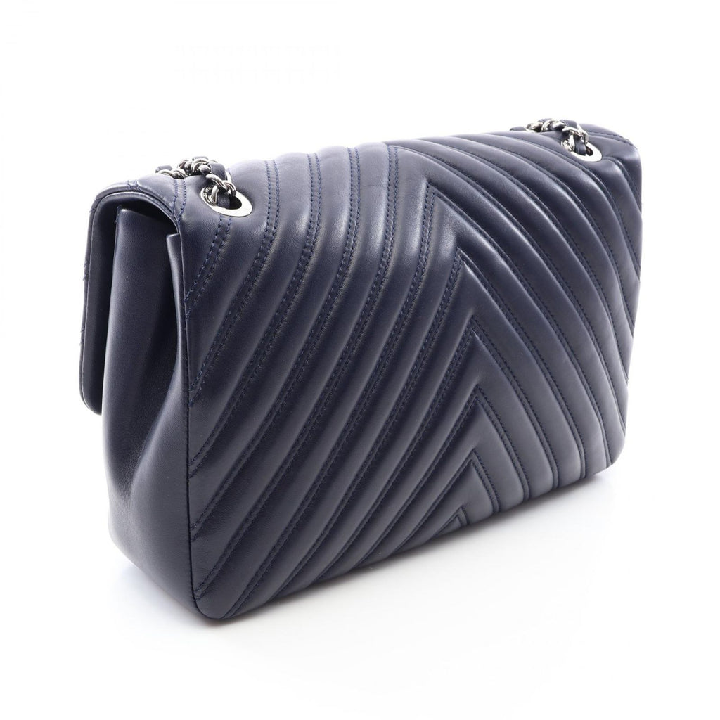 Chanel Shoulder Bag Chain Navy Lambskin — view 2