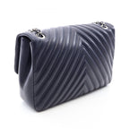 Chanel Shoulder Bag Chain Navy Lambskin — view 2
