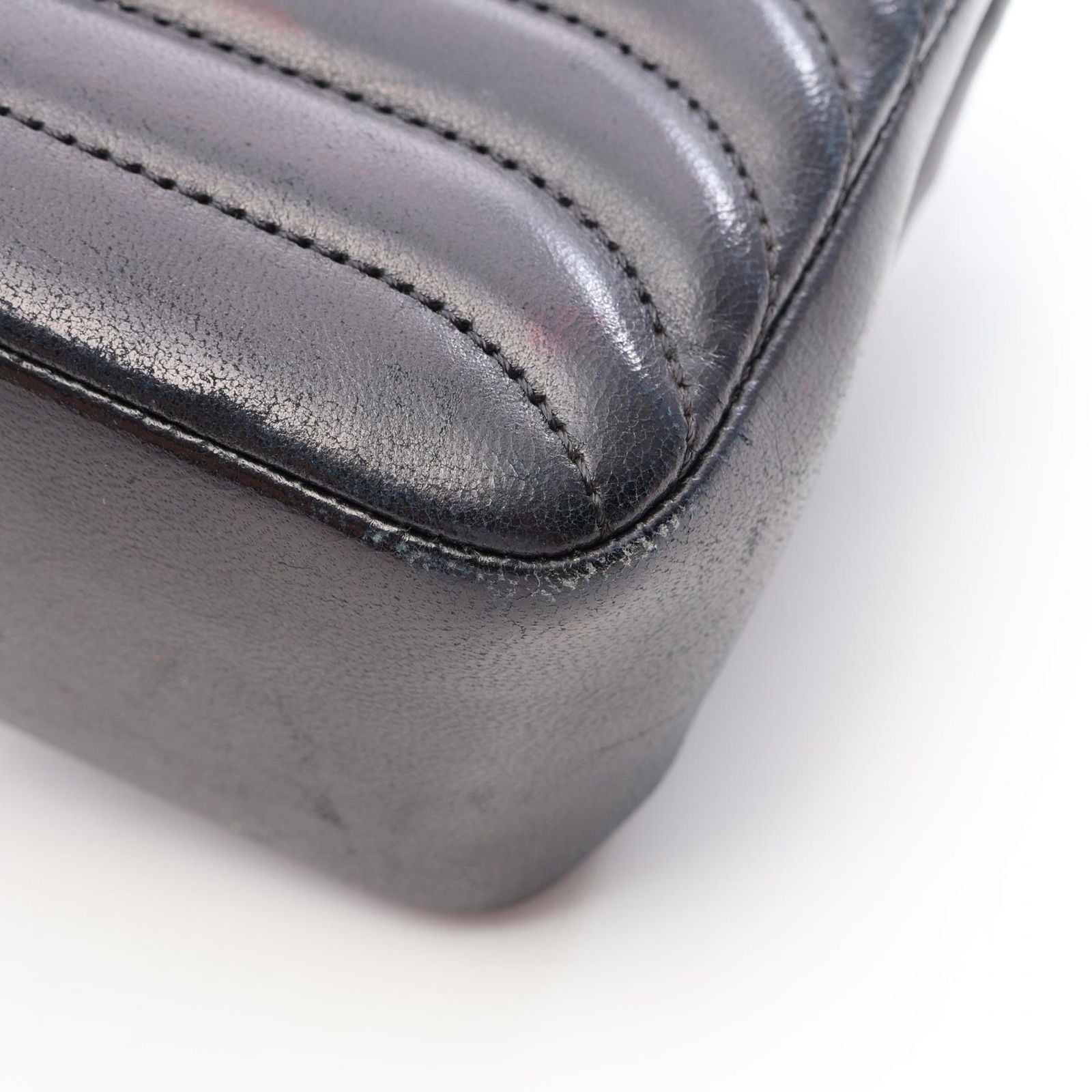 Chanel Shoulder Bag Mademoiselle Small Chain Black Lambskin — view 9