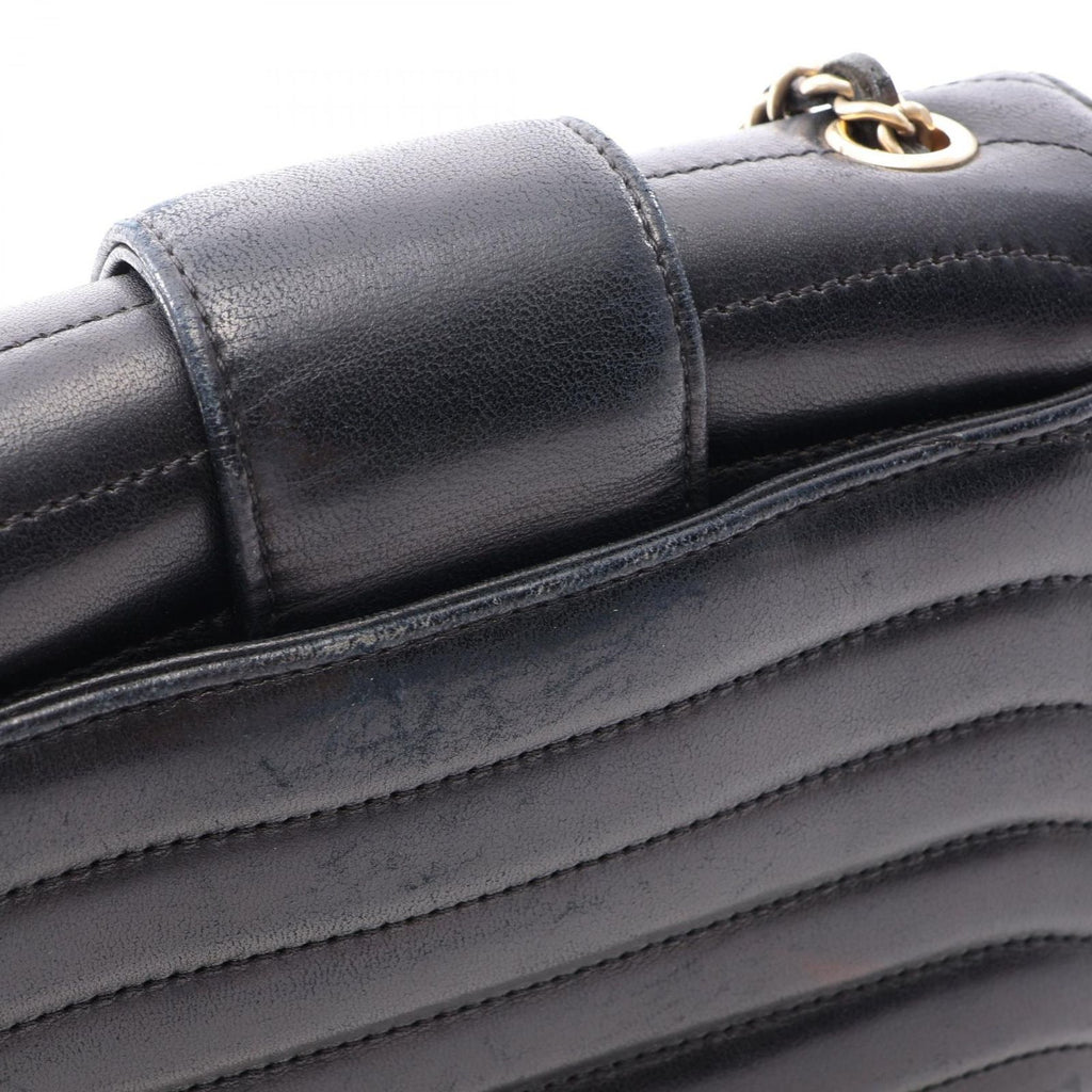 Chanel Shoulder Bag Mademoiselle Small Chain Black Lambskin — view 6