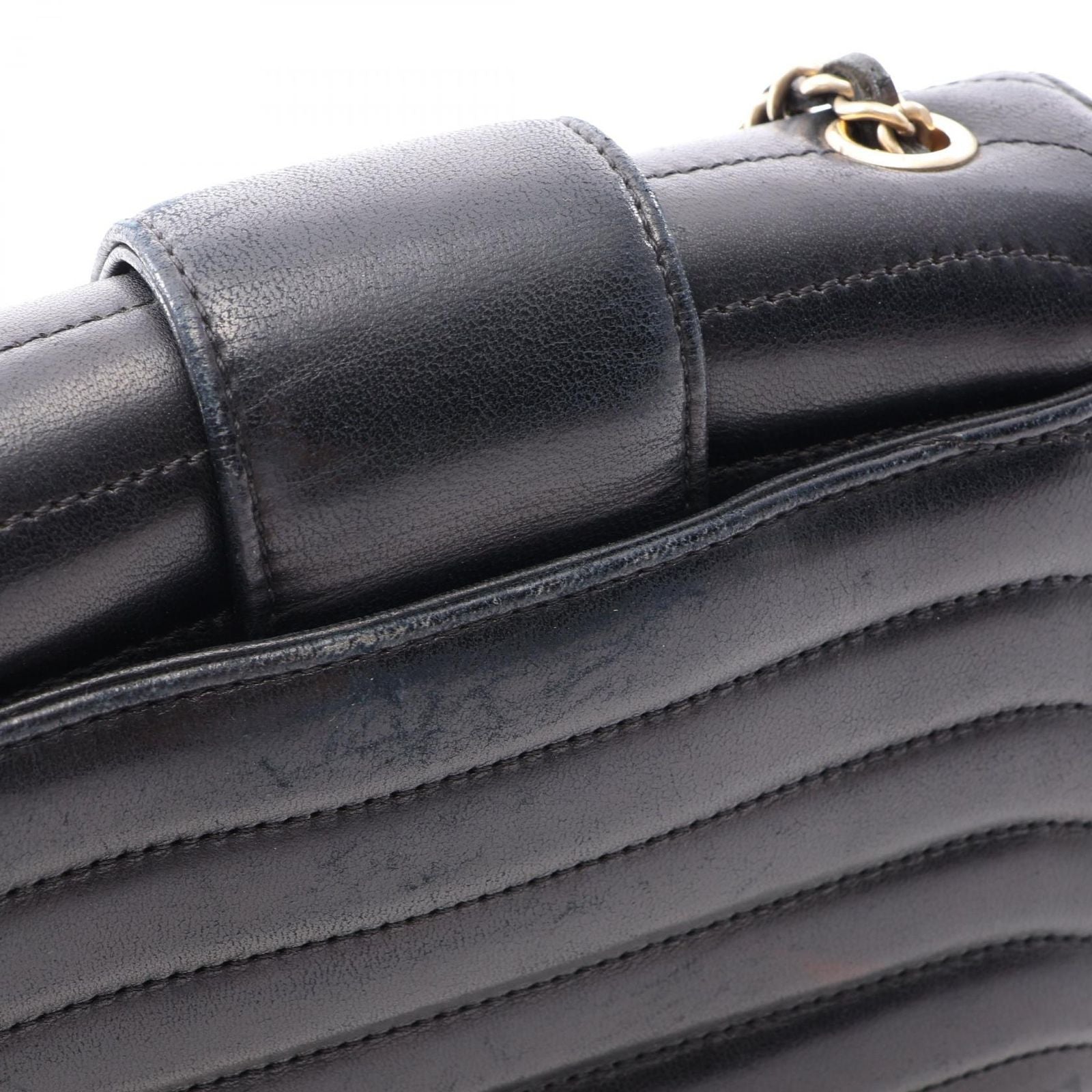 Chanel Shoulder Bag Mademoiselle Small Chain Black Lambskin — view 6