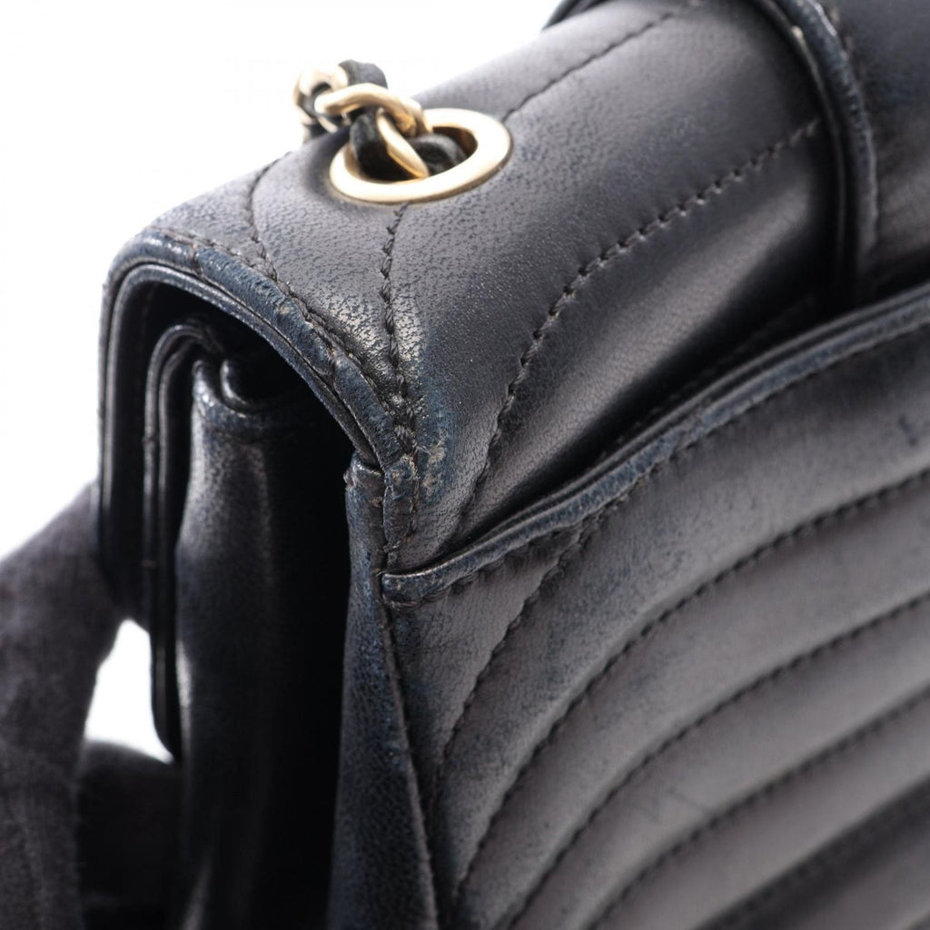 Chanel Shoulder Bag Mademoiselle Small Chain Black Lambskin — view 7