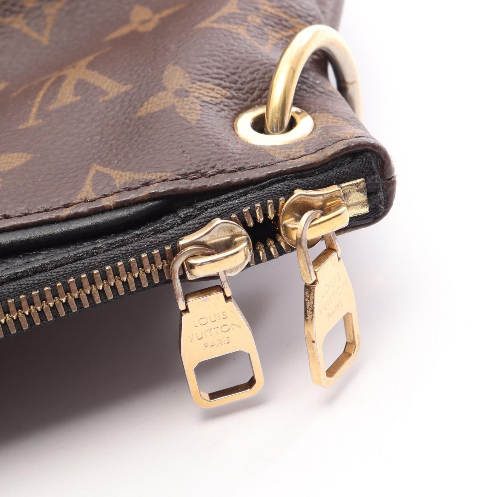 Louis Vuitton Handbag Pallas Monogram Noir 2-Way Canvas Leather — view 9