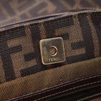 Fendi Handbag Zucca Brown Canvas Leather — view 5