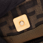 Fendi Handbag Zucca Brown Canvas Leather — view 6