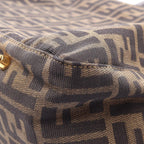 Fendi Handbag Zucca Brown Canvas Leather — view 7
