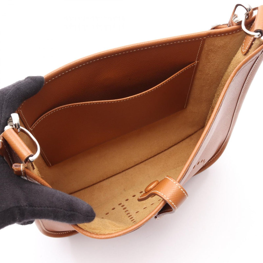 Hermes Shoulder Bag Evelyne 1 PM Gold Leather — view 3