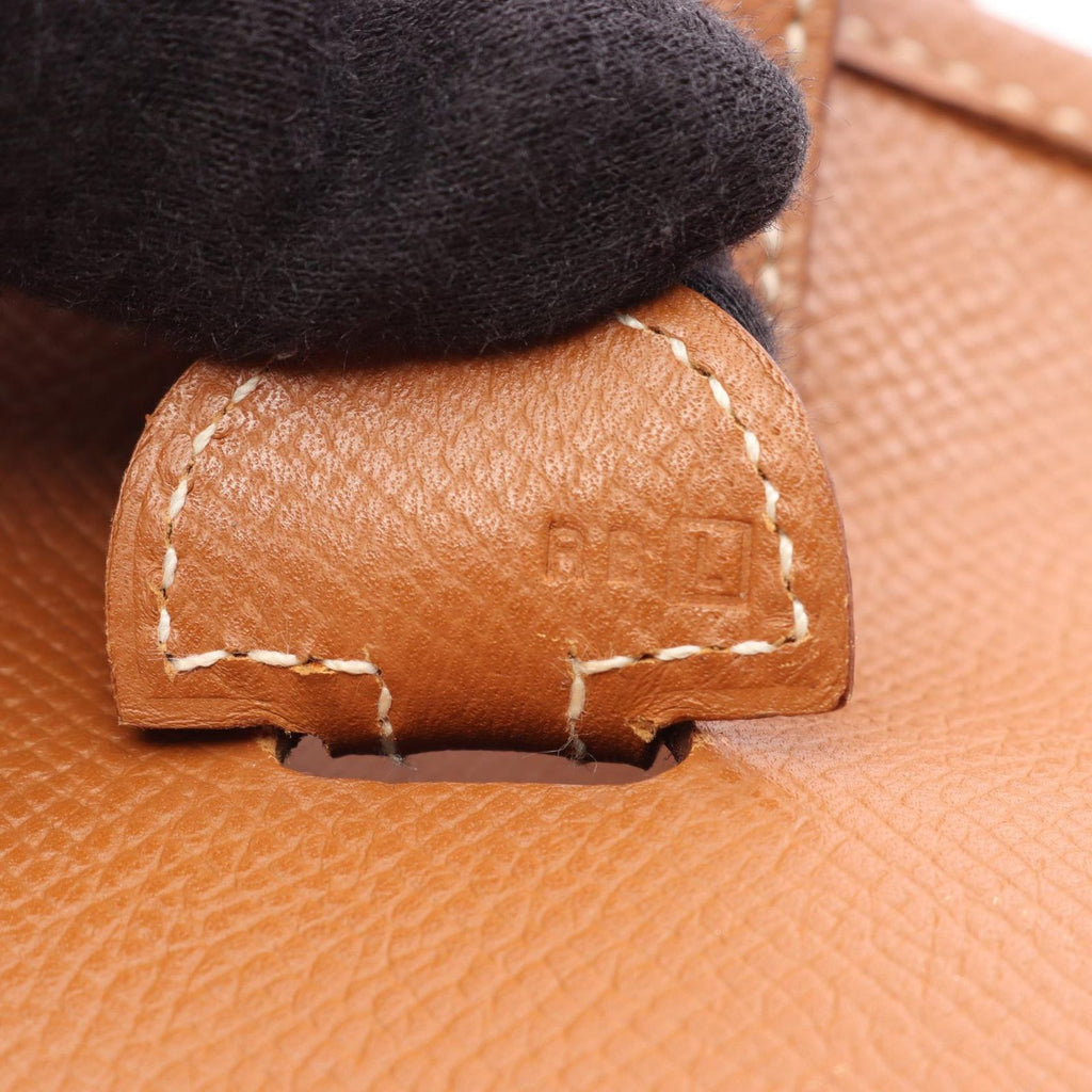 Hermes Shoulder Bag Evelyne 1 PM Gold Leather — view 5