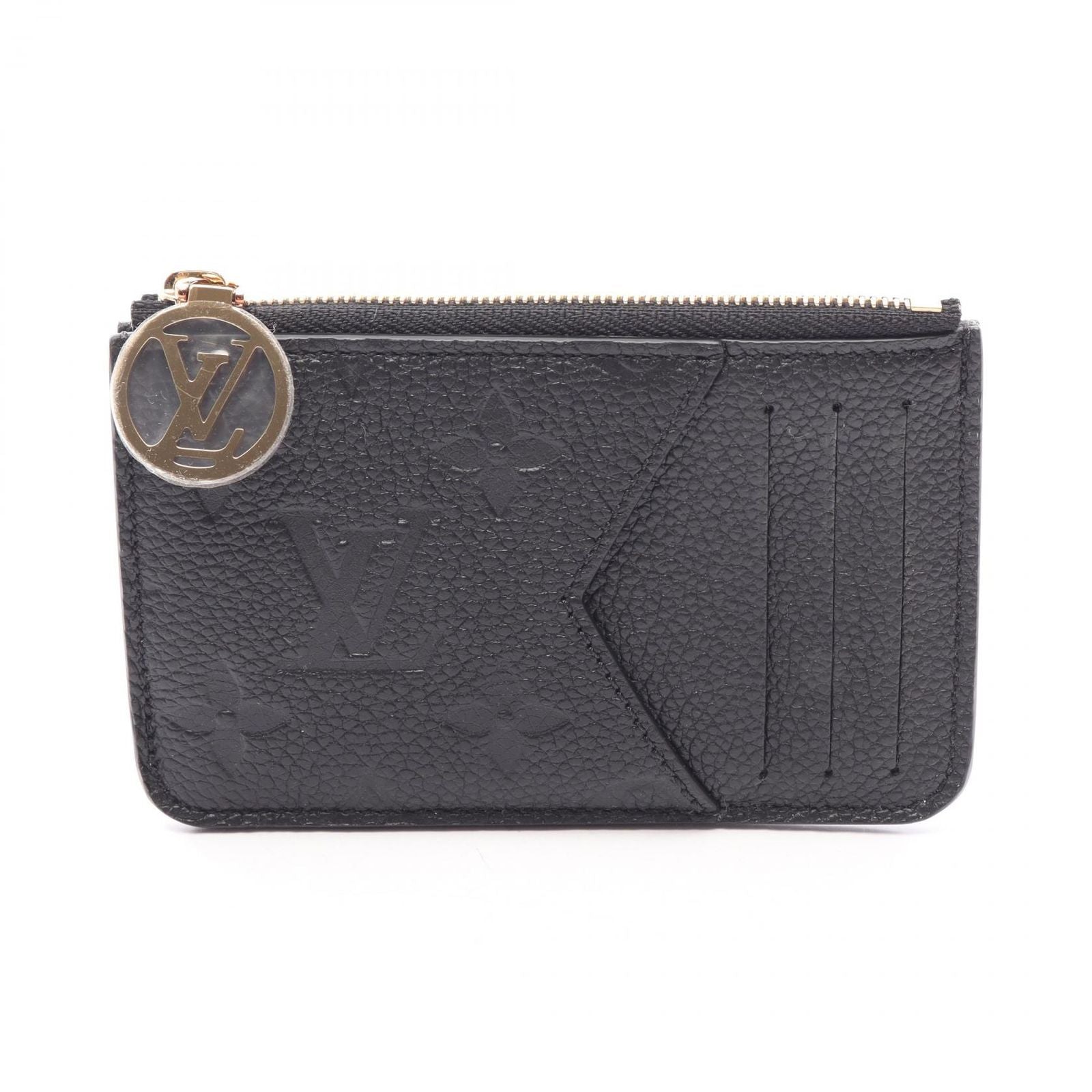 Louis Vuitton Card Case Holder Romy Monogram Empreinte Noir Leather