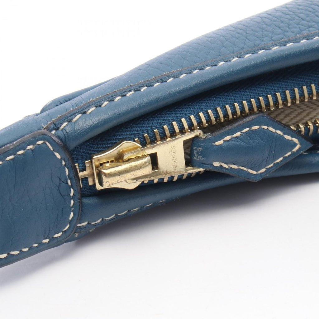 Hermes Shoulder Bag Gao Blue Leather — view 8