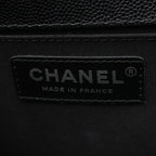 Chanel Shoulder Bag Boy Black Caviar Leather Boy Chain — view 4