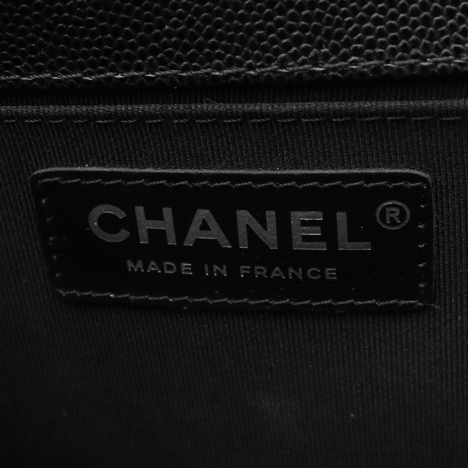 Chanel Shoulder Bag Boy Black Caviar Leather Boy Chain — view 4